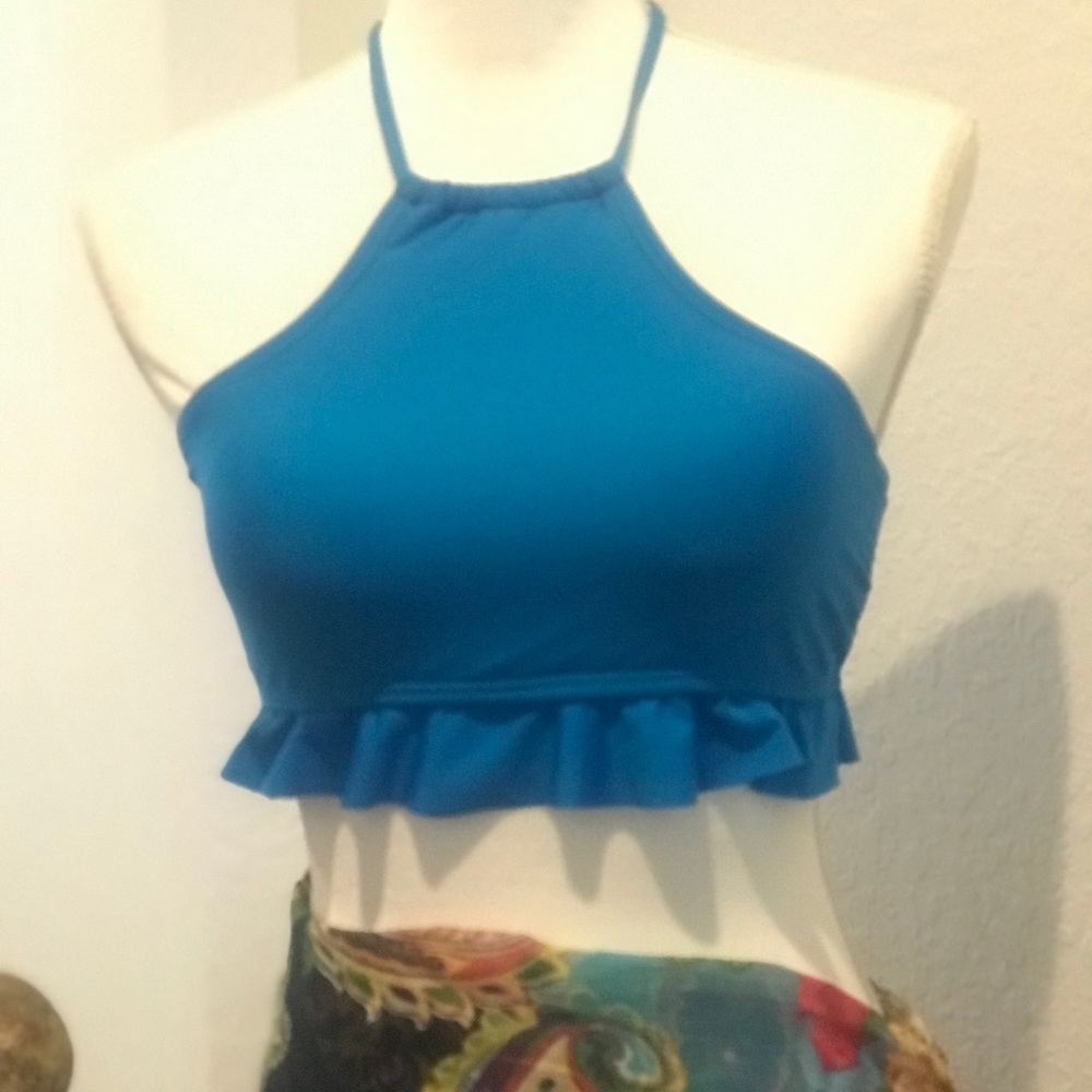 3/$15 Gianni Bini Ocean Blue Swim Halter
